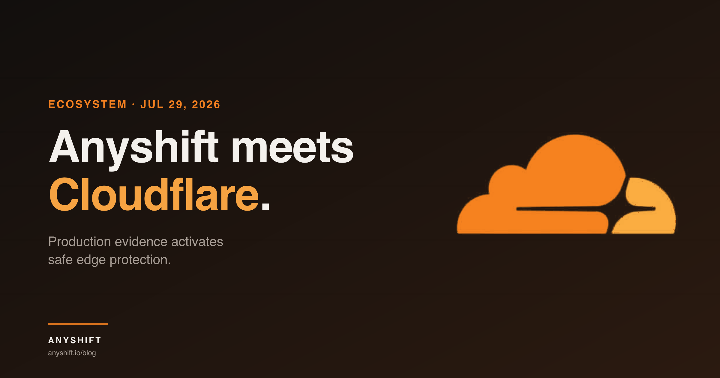 Anyshift gives Cloudflare agents the production context to change traffic safely